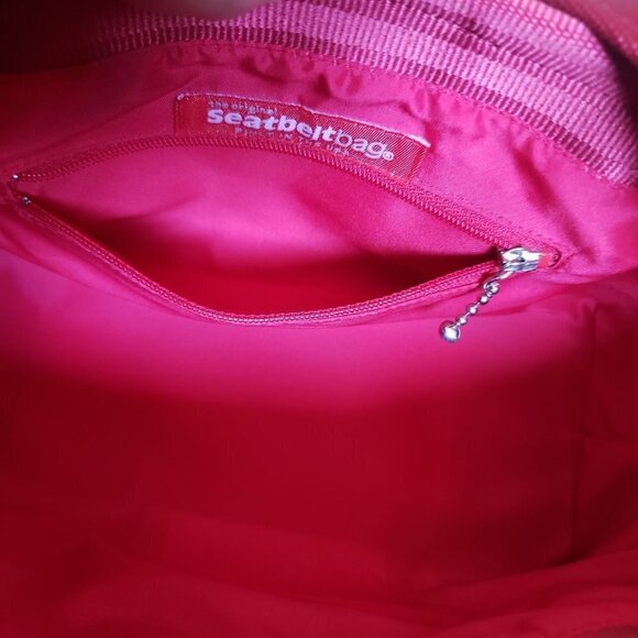 The Original Seatbelt Bag Red Handbag Purse Magnetic Closure Made in USA - Picture 8 of 10